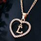 Heart A-Z Initial Letter Necklace