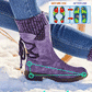 Women's winter low barrel orthotic bow support wool warm boots