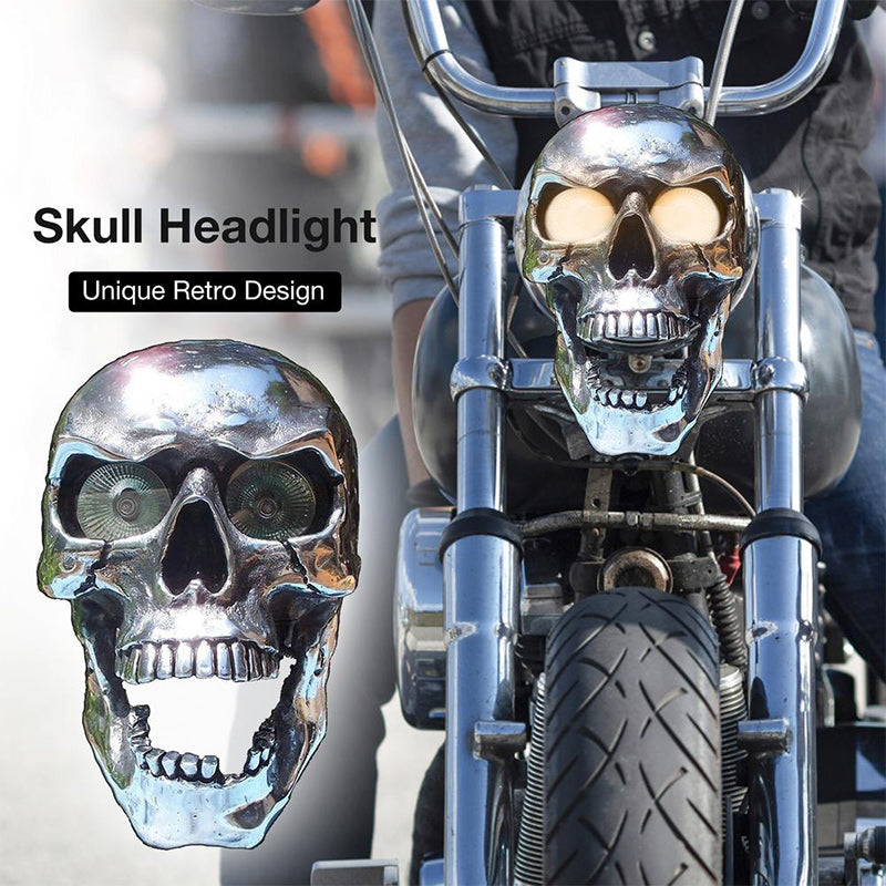 Motorcycle Skull LED Headlight