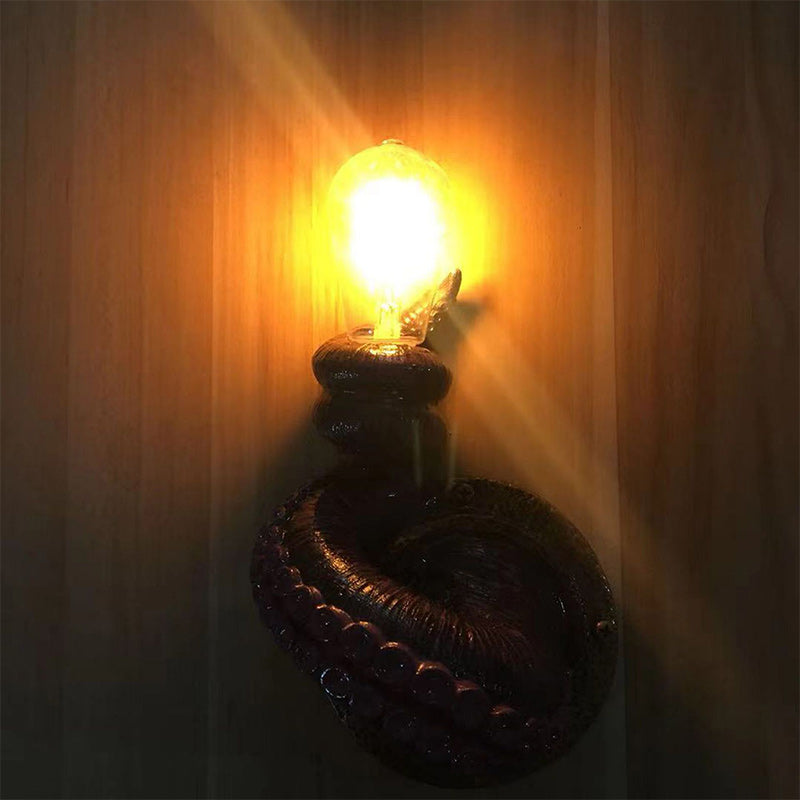 Retro Realistic Octopus Tentacle Wall Sconces