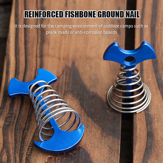 Outdoor Canopy Wind Rope Buckle Spring Fishbone Nail
