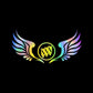 3D Angel Wings Colorful Laser Car Sticker（2PCS）
