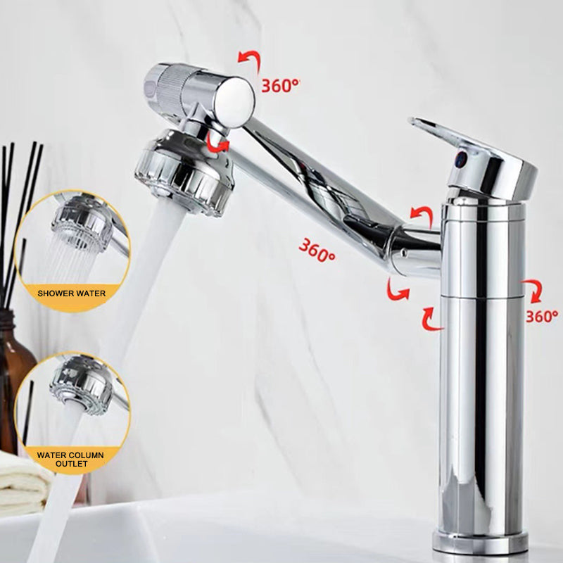 360 Degrees Can Be Freely Rotated And Adjusted Single Hole Rotating Bathroom Hot And Cold Water Faucet