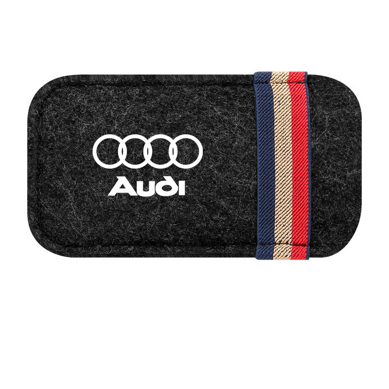 Car Visor Sunglasses Leather Holder