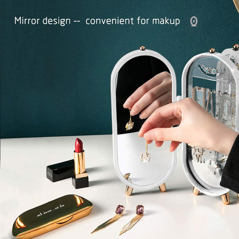 Necklace Jewelry Organizer with Folding Screen Design