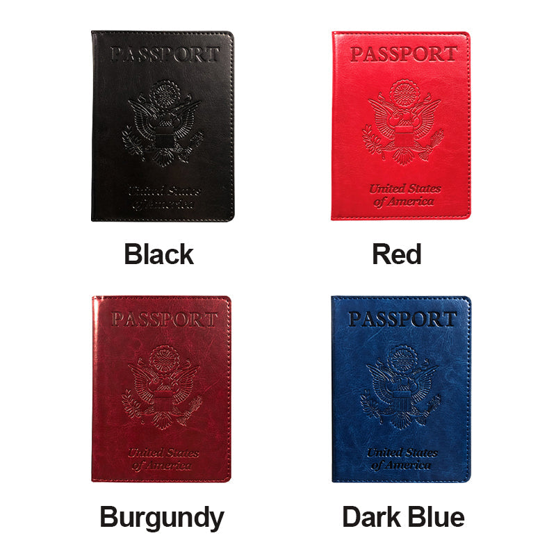 PU Leather RFID Passport Holder