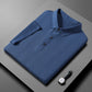 Men'S Ice Silk Breathable Slim Business Short-Sleeved