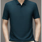 Men'S Ice Silk Breathable Slim Business Short-Sleeved