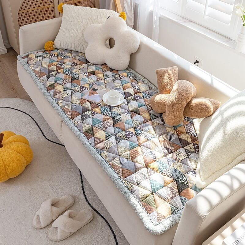 ✨Offre à durée limitée🌸Housse de protection en coton Garden Chic pour canapé / Protective cotton cover in Garden Chic design for sofa