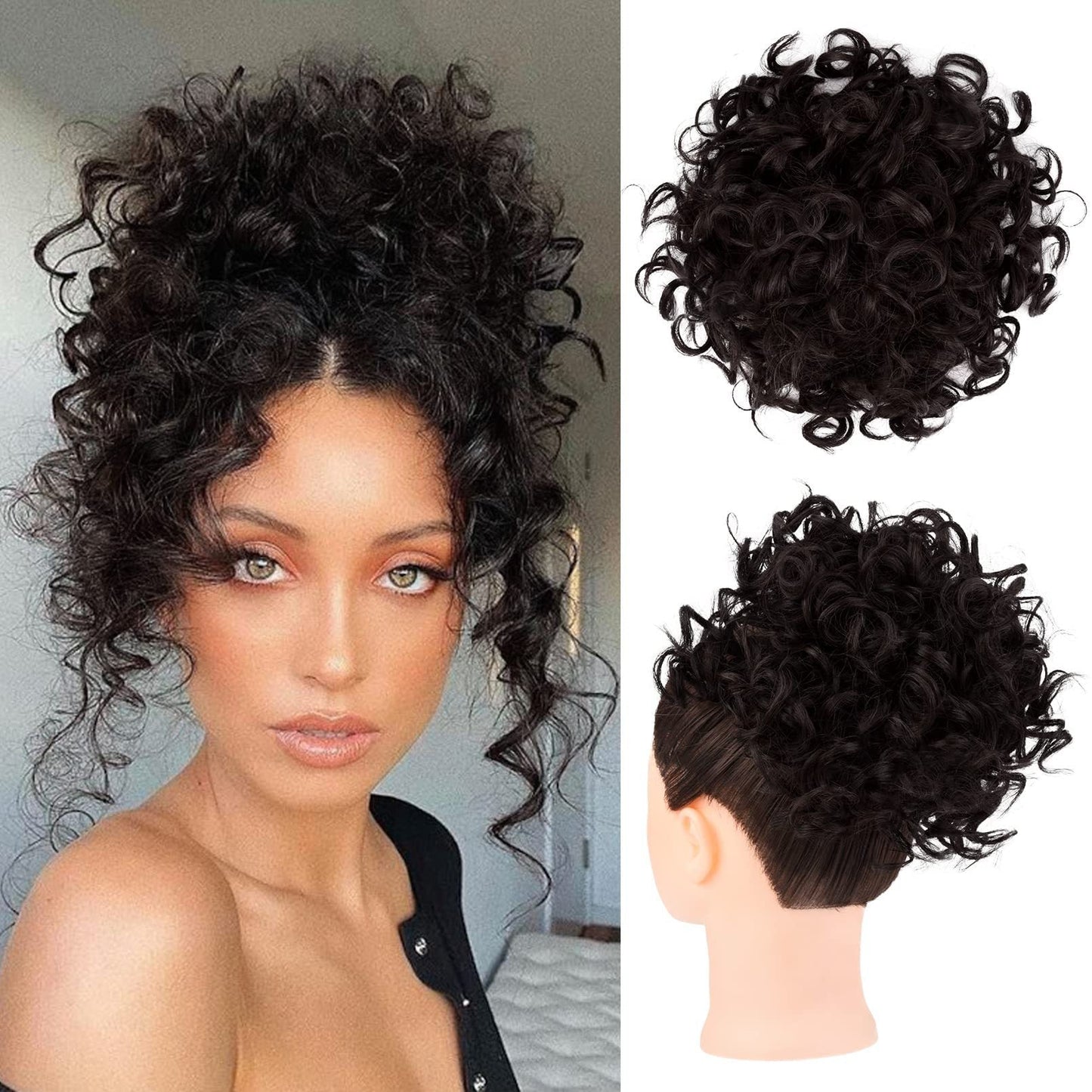 Luźny, Krótki, Kręcony Kok Z Elastycznym Sznurkiem/High temperature silk curly wig