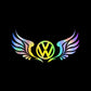 3D Angel Wings Colorful Laser Car Sticker（2PCS）
