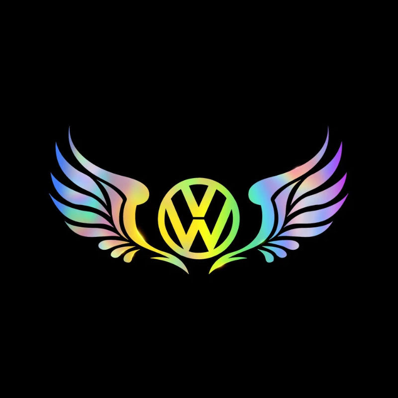 3D Angel Wings Colorful Laser Car Sticker（2PCS）
