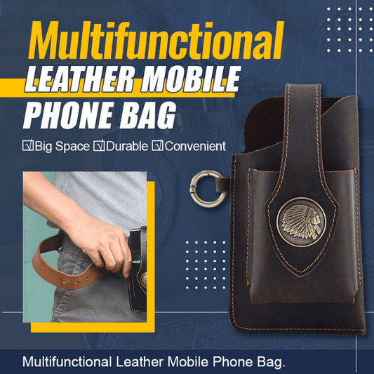 Multifunctional Leather Mobile Phone Bag