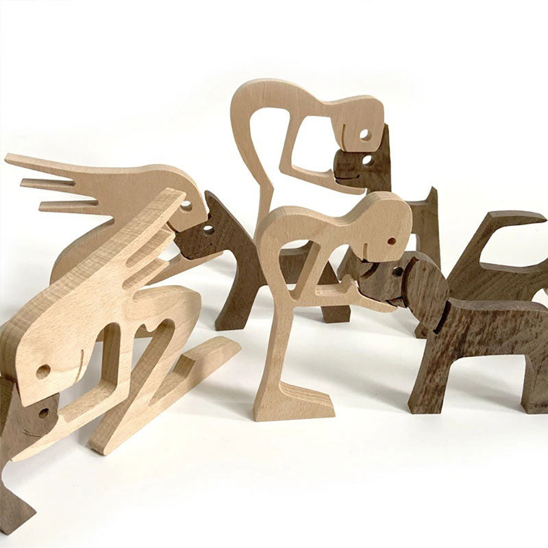 Wooden Dog Ornaments