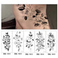 Sketch Flower Full Body Tattoo Sticker