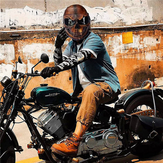 Skull Helmets For Motorcyclists, Safety Helmets(Latex)