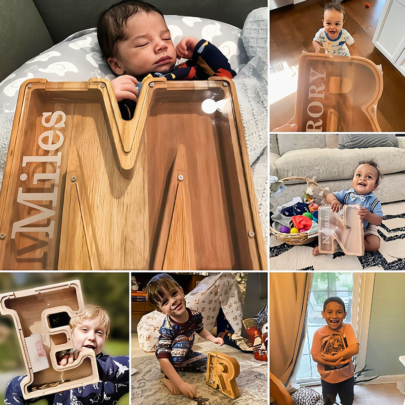 Personalized Boys/Girls Piggy Bank-Wood Gift For Kids