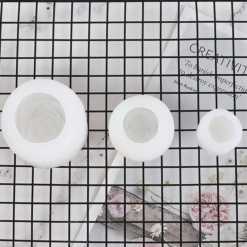 3D Silicone Rose Shape Ice Cube Mold