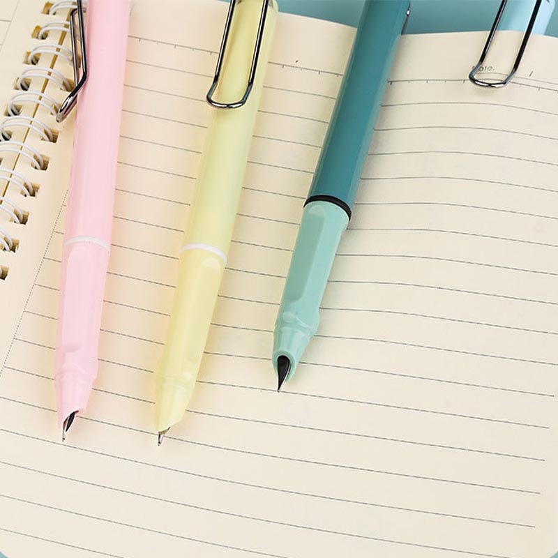 Student Pressing Pen