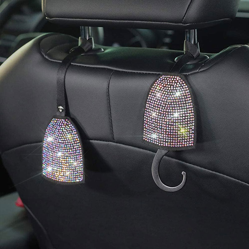 2PCS Bling Bling Car Seat Back Hidden Hooks