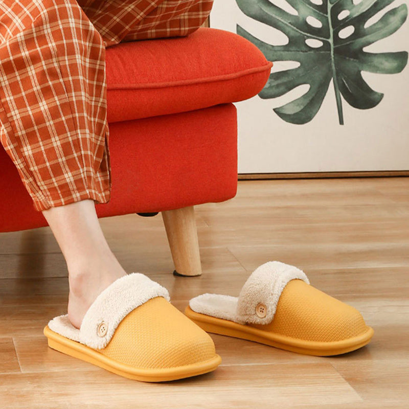 Cotton Slippers for Men Autumn and Winter Indoor Removable