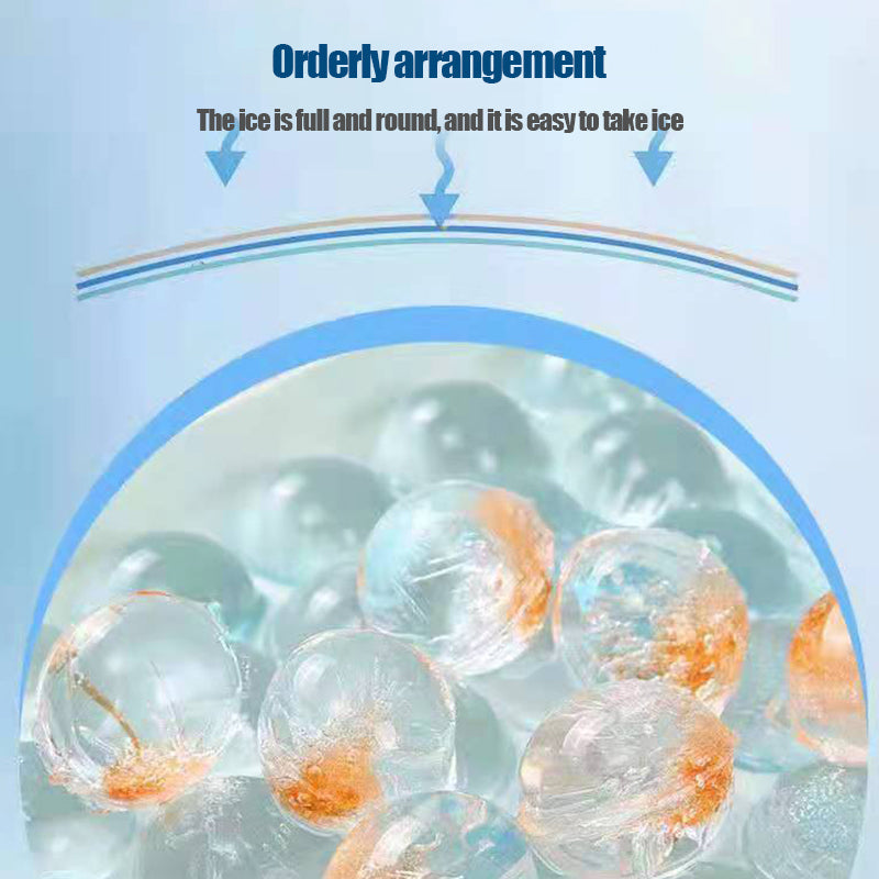 Round Ice Cube Tray with Lid Ice Ball Maker Mold