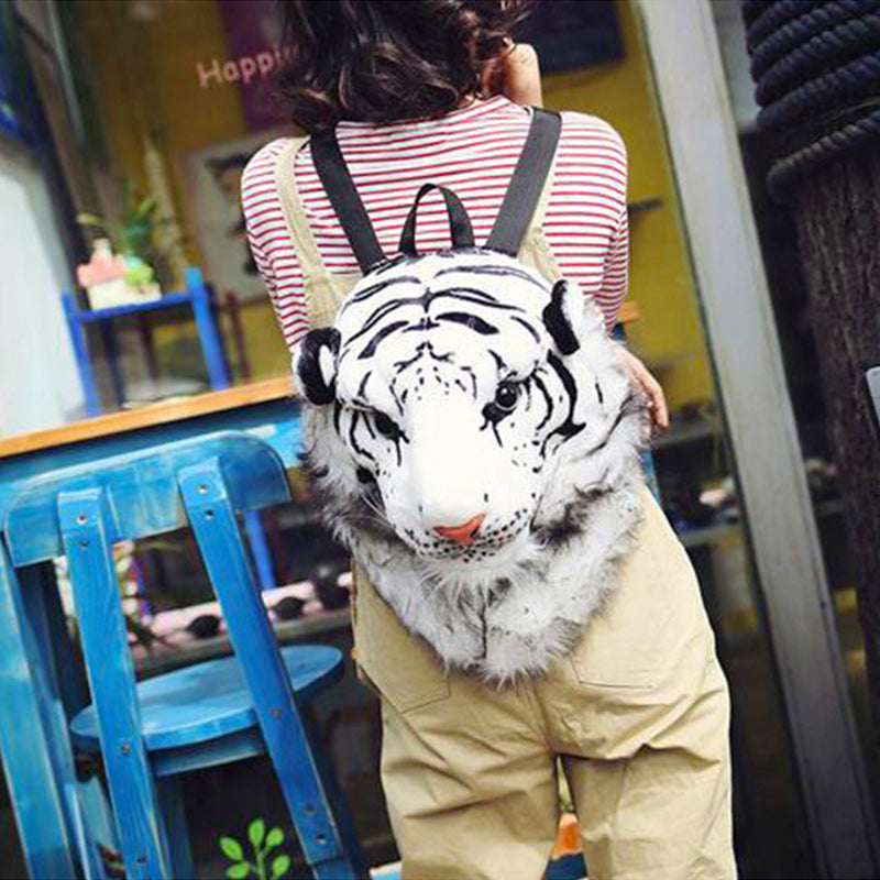 Fashion Lion & Tiger Head Backpack Multifunc Outdoor Bags