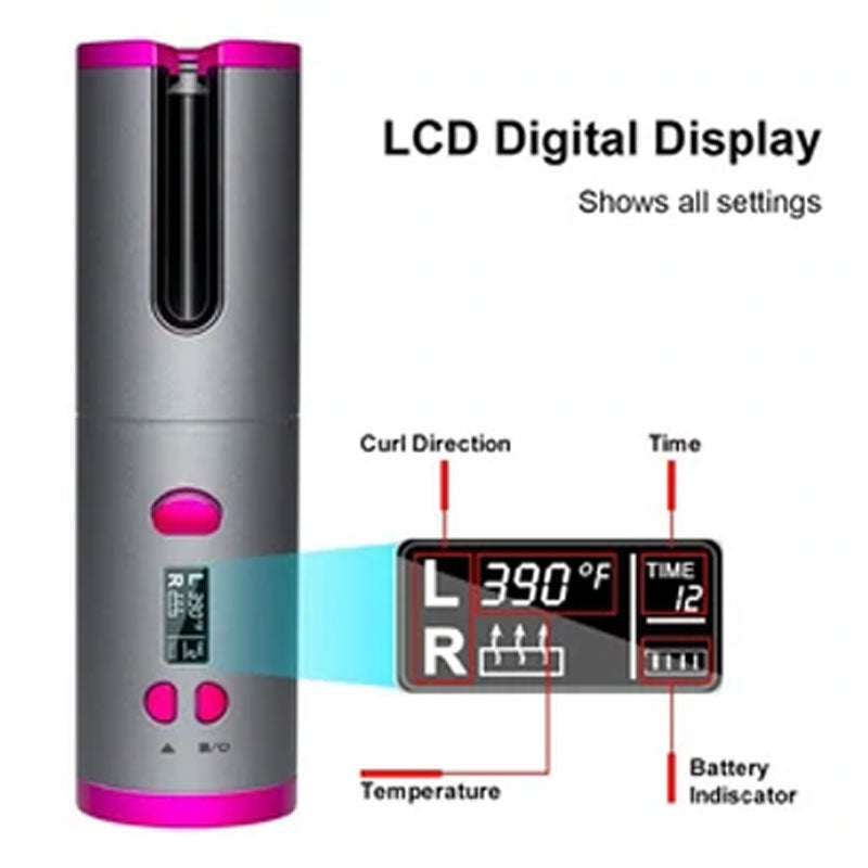 Auto Rotating Cordless Ceramic Hair Curler