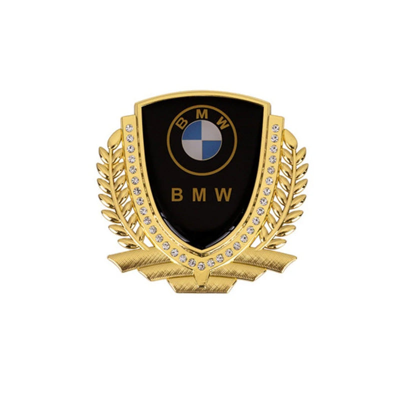 3D Wheat Ear Diamond Metal Creative Car Sticker