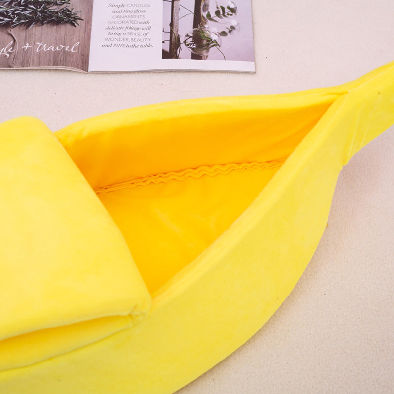 Cute Banana Pet Kennel Cat Bed House