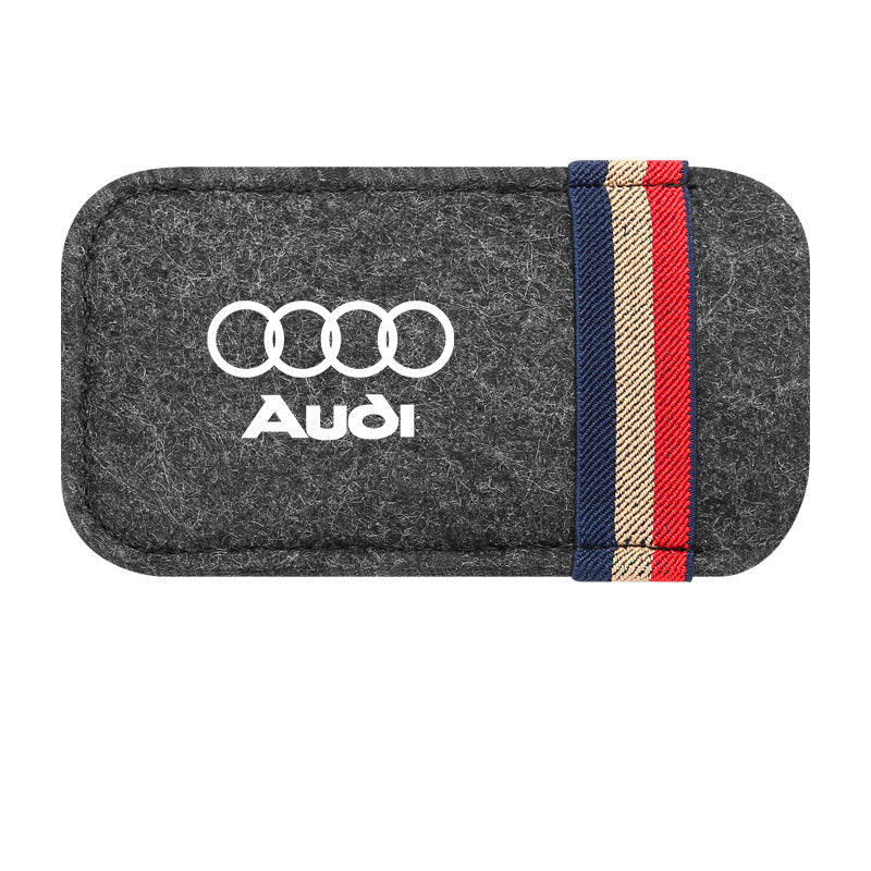 Car Visor Sunglasses Leather Holder