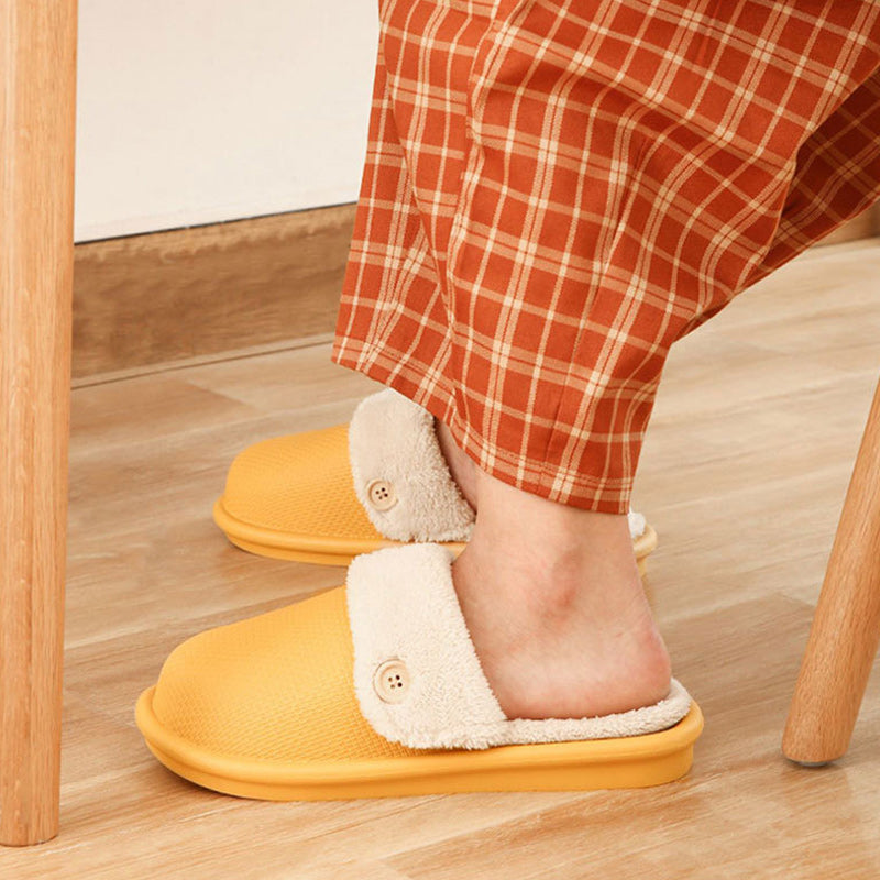 Cotton Slippers for Men Autumn and Winter Indoor Removable