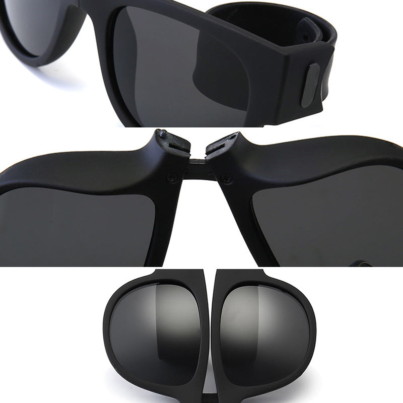 Folding Sunglasses with Slap Bracelet Arms
