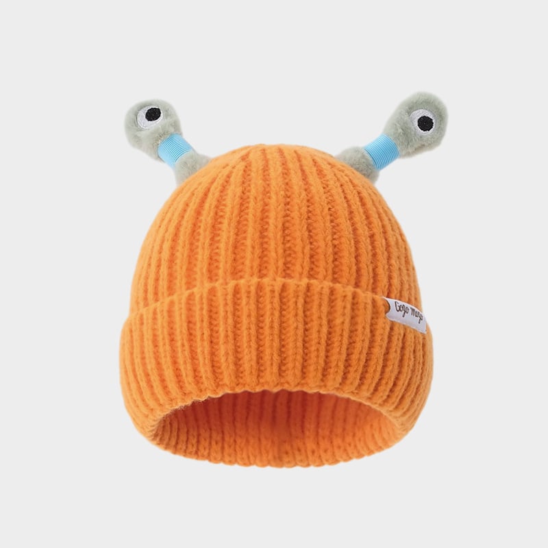 🔥Winter Parent-Child Cute Glowing Little Monster Knit Hat/Cute glowing little monster knitted hat