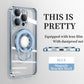 Magnetic Suction Bracket Electroplated Clear Protective Phone Case