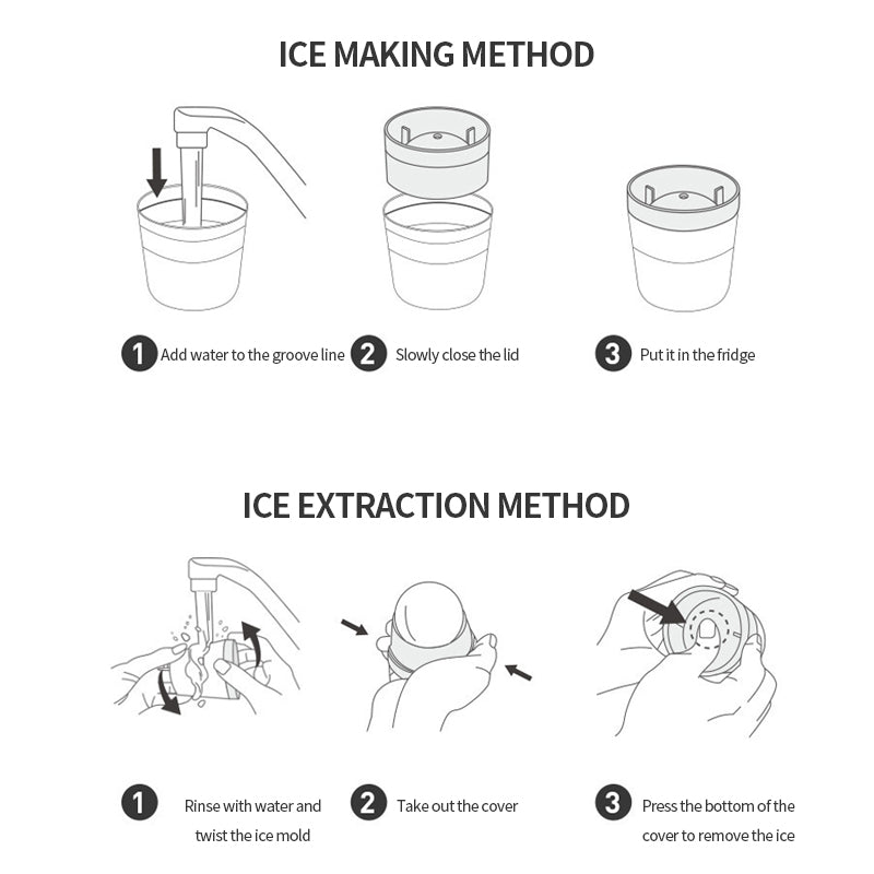 Round Silicone Ice Cube Mold