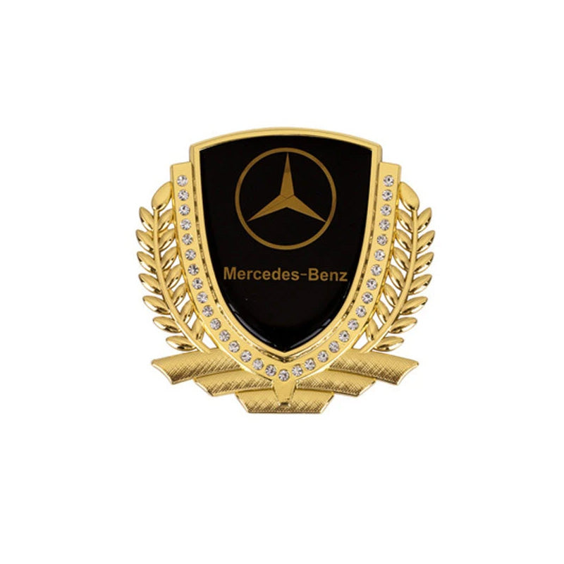 3D Wheat Ear Diamond Metal Creative Car Sticker