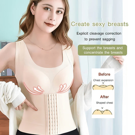 💕Mother's Day Sale 🔥3-in-1 Waist Buttoned Bra Shapewear