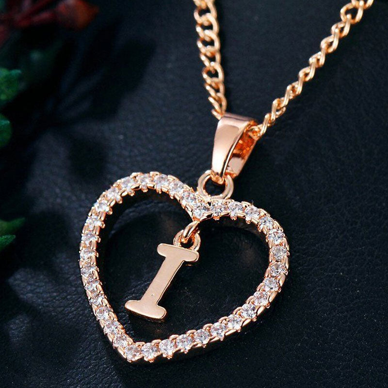 Heart A-Z Initial Letter Necklace