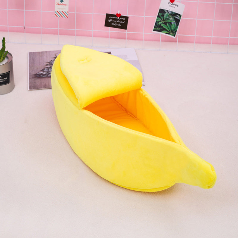 Cute Banana Pet Kennel Cat Bed House