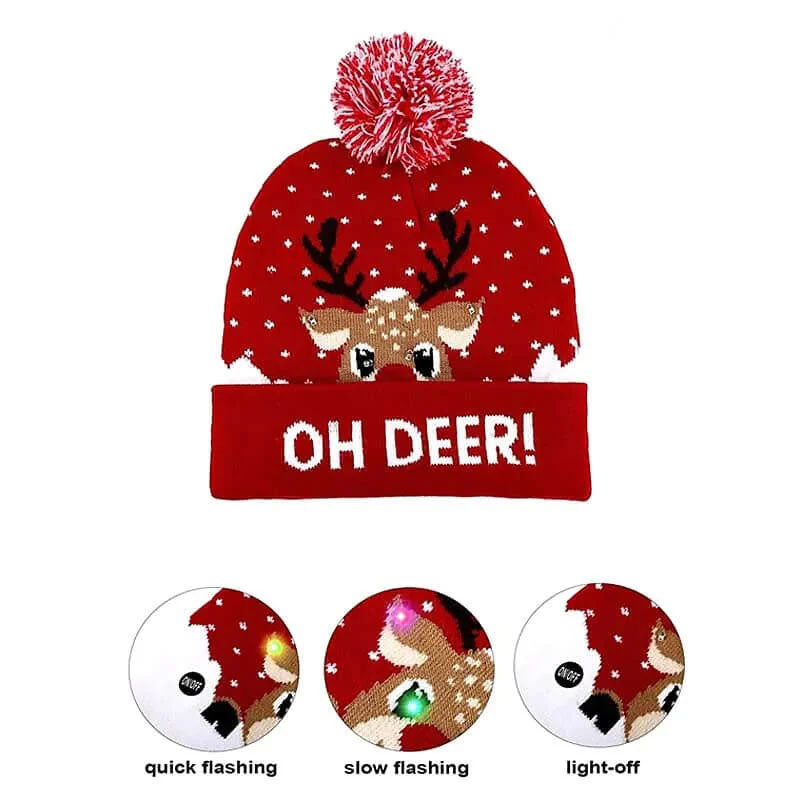 🎁2022 Early Christmas Sale - Christmas LED Light Knitted Beanies