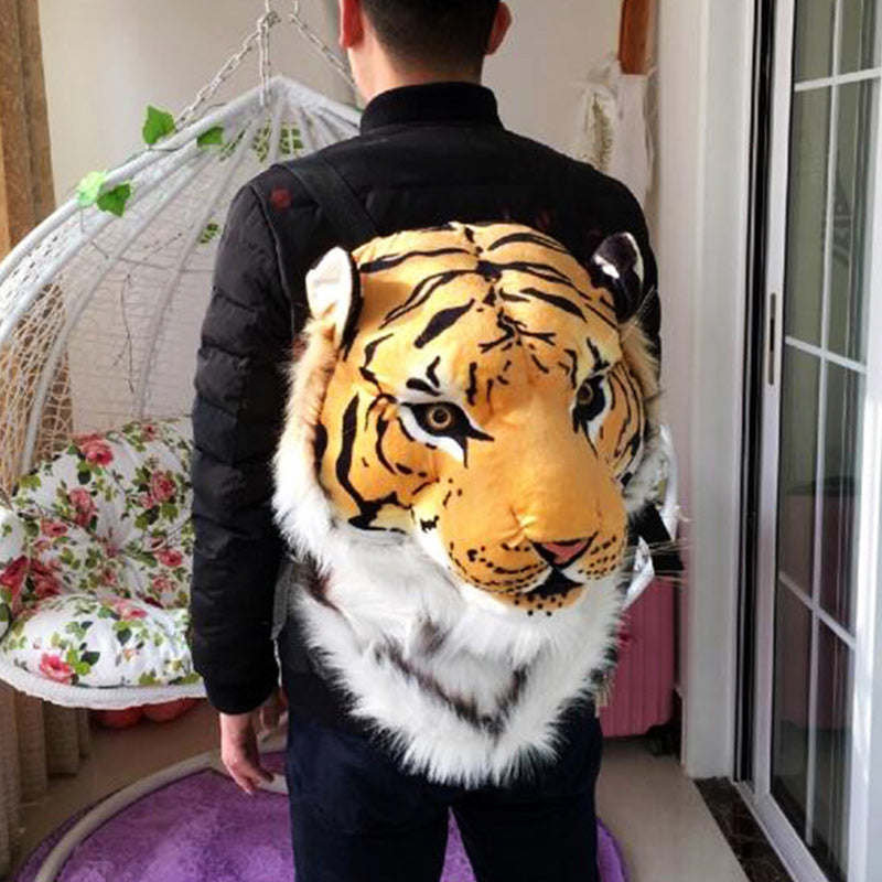Fashion Lion & Tiger Head Backpack Multifunc Outdoor Bags
