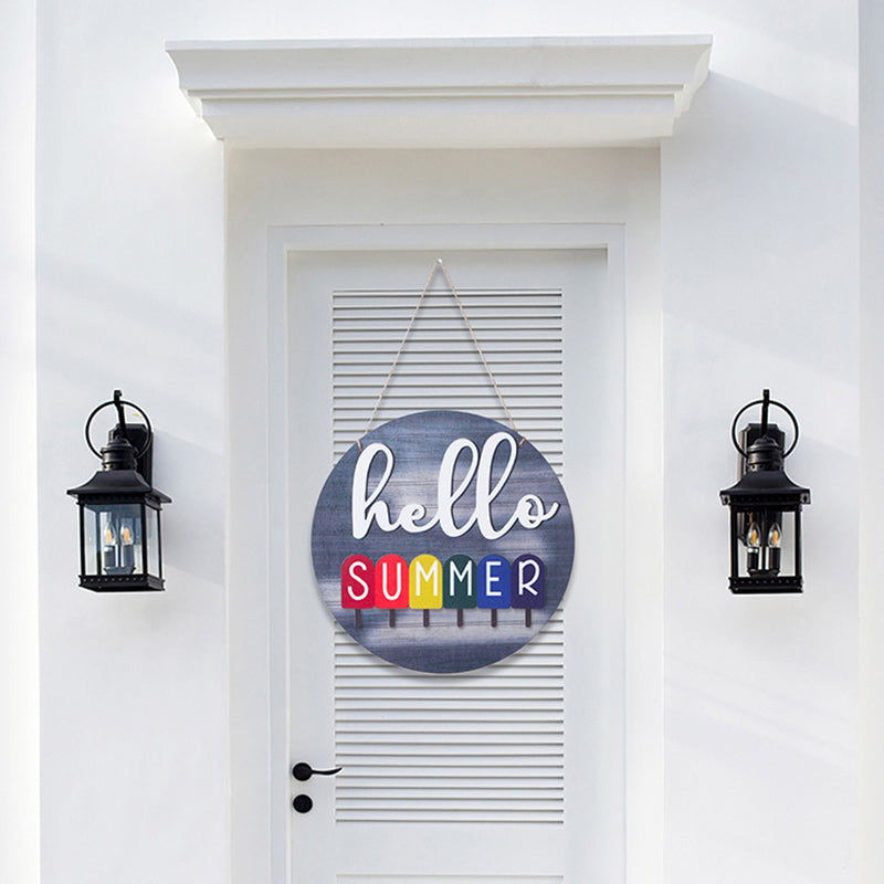 Welcome Sign in Front for Door