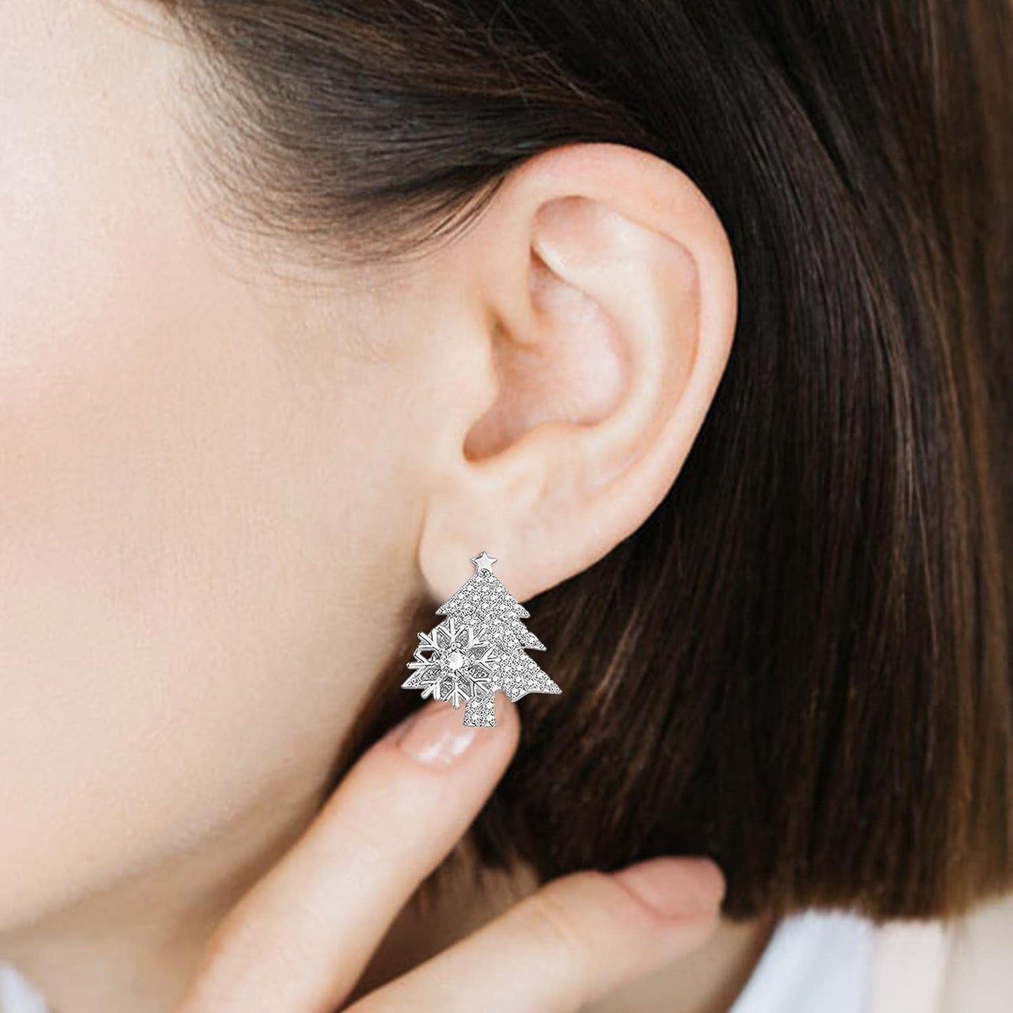 Spinning Christmas Snowflake Earrings