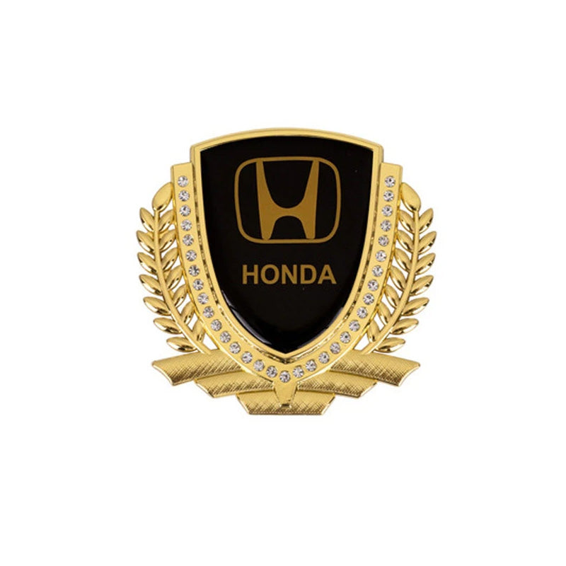 3D Wheat Ear Diamond Metal Creative Car Sticker