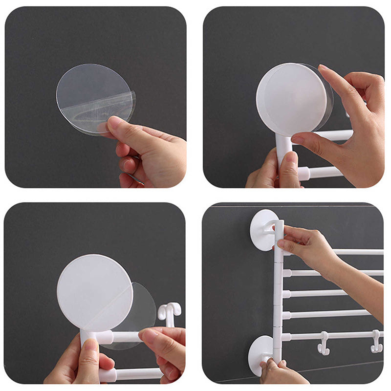 Wall Mounted Rotating Towel Rack No-Punching