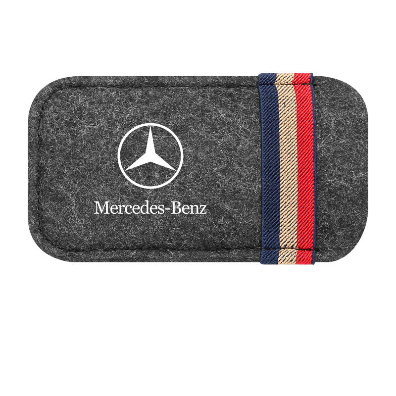 Car Visor Sunglasses Leather Holder