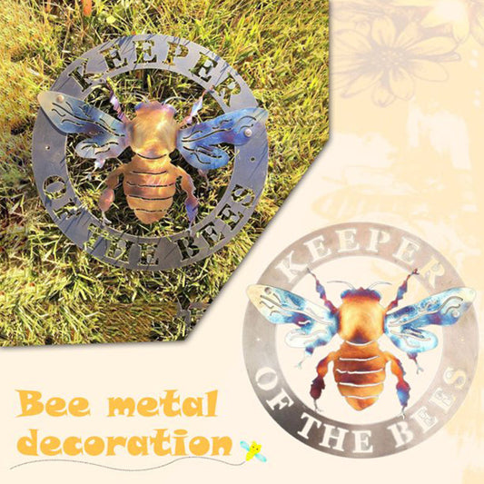Colorful Color Bee Guardians Metal Art