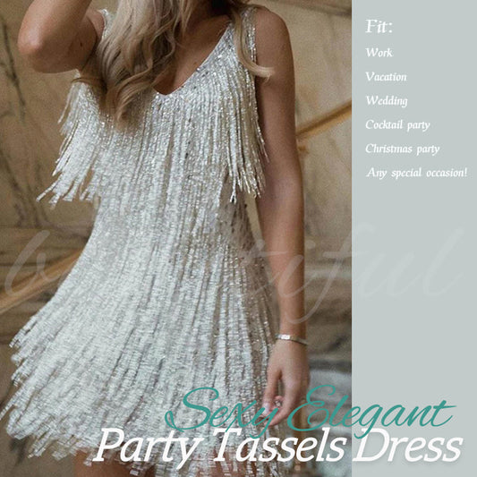 Sexy Elegant Party Tassels Dress
