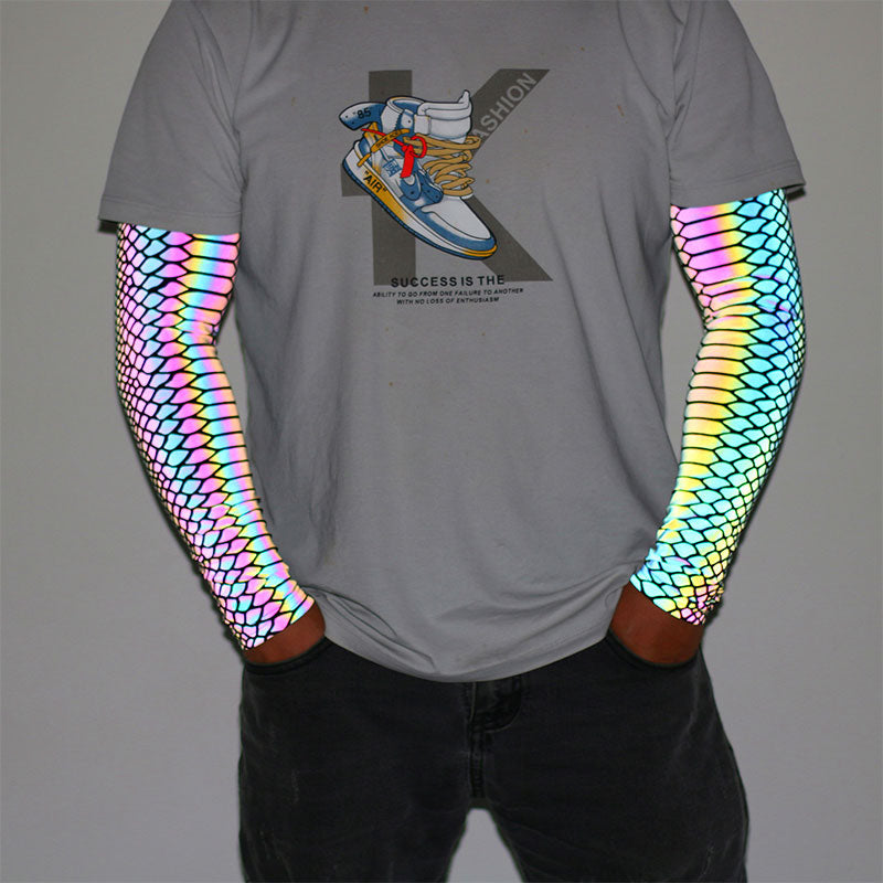 Glowing Reflective Arm Sleeves